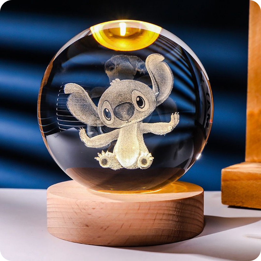 Stitch Crystal Lamp