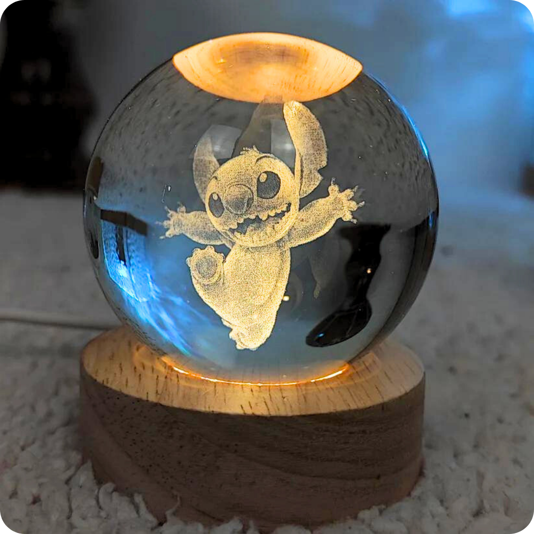Stitch Crystal Lamp